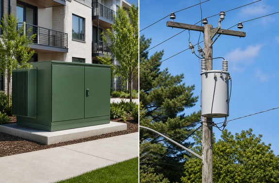 Pad-Mounted vs Pole-Mounted Transformer: Key Di... Pad-Mounted vs Pole-Mounted Transformer: Key Di...